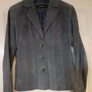 Jones New York Blue Suede Blazer Size S